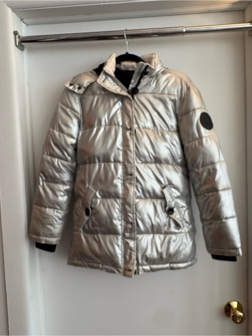 Diesel Metallic Silver Kids Puffer Jacket